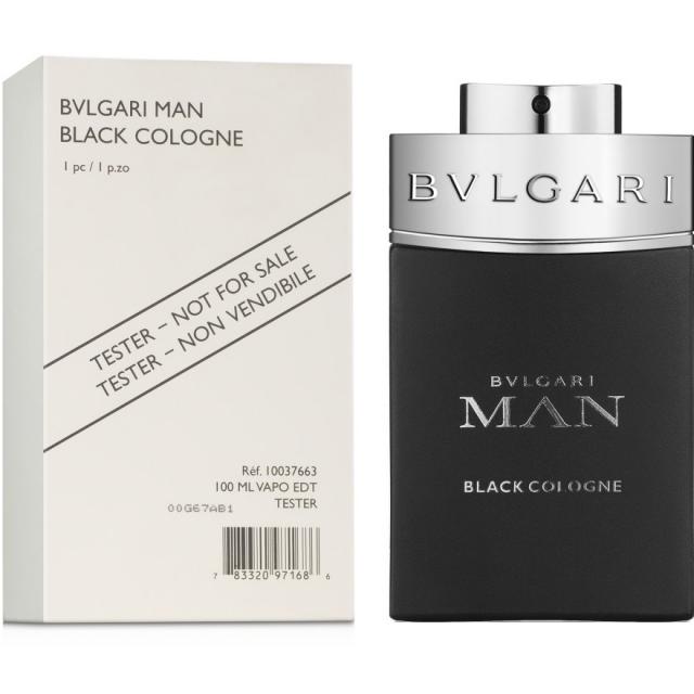 Man in black on sale tester